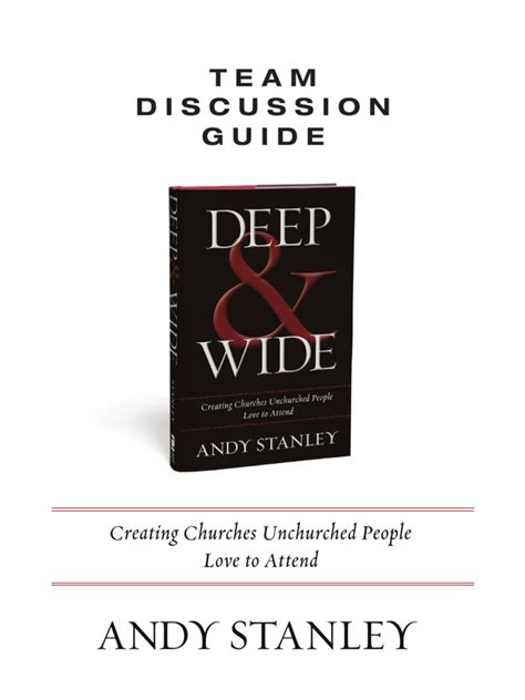 Andy stanley deep and wide study guide. - Worth publishers test banks and solution manuals.