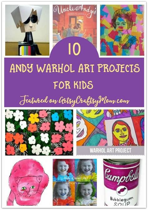 Andy warhol art project for kids with a canvas