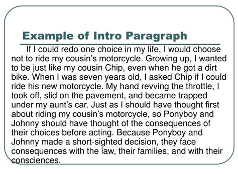 Anecdote in introduction paragraph