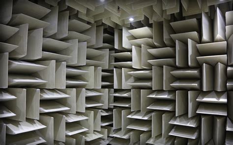 Anechoic sound chamber. Oct 23, 2012 · The anechoic (meaning echo-free) chamber at Orfield Labs in Minnesota absorbs 99.99% of sound, making it the quietest place in the world, according to the Guinness Book of World Records. To absorb ... 