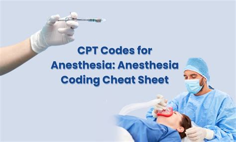 Anesthesia Codes CPT Anesthesia Coding Cheat Sheet