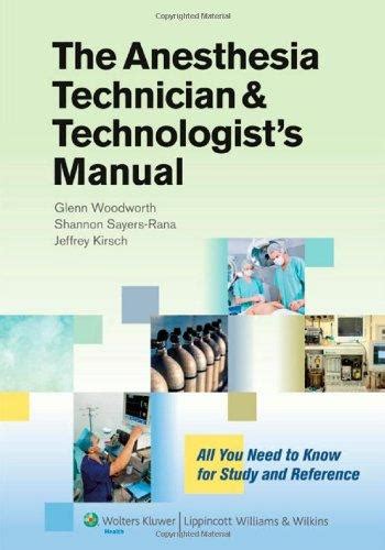Anesthesia technician and technologist manual print. - Bowers wilkins b w dm 601 s3 600 series3 service manual.