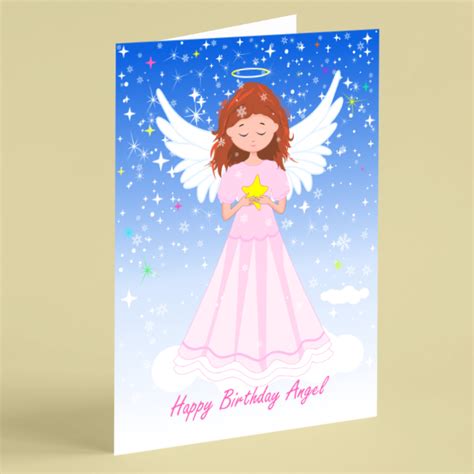 Angel Birthday Card - Etsy