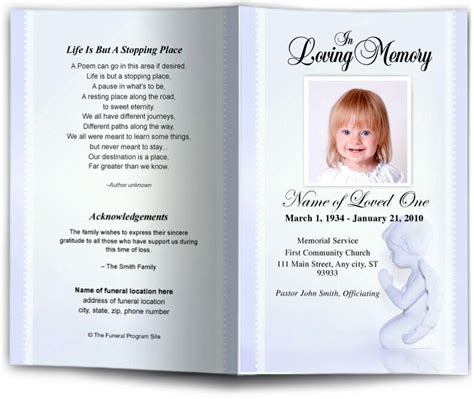 Angela Funeral Program Template Funeral Program Template Funeral Programs Funeral Invitation
