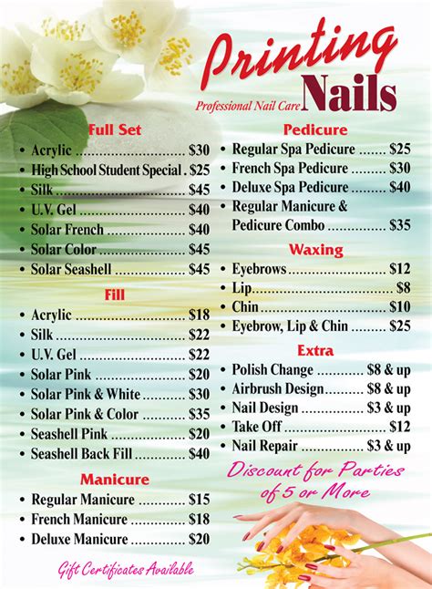 Angelic Nails Prices