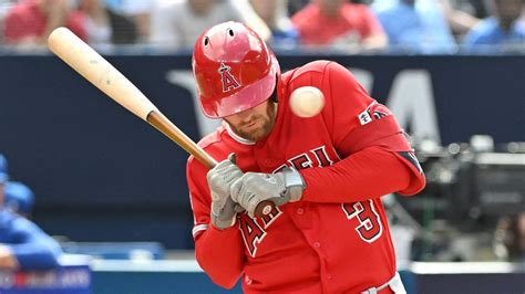 Angels outfielder Taylor Ward leaves game after being hit in head by Alek Manoah's pitch