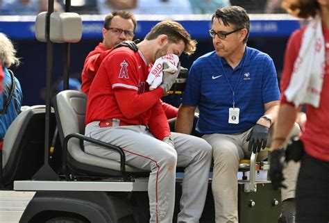 Angels outfielder Taylor Ward placed on IL with facial fractures after being hit in head