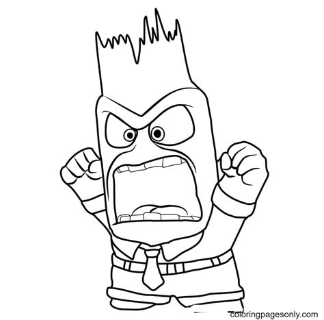 Anger Coloring Page
