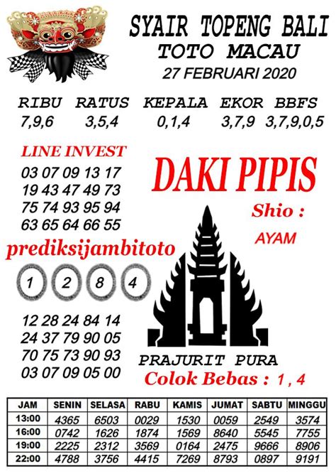 Angka taiwan keluar hari ini. Keluaran 4d toto macau.