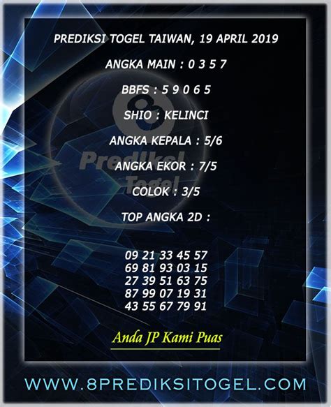 Angka togel taiwan 21 maret 2019. Keluar nomor togel hari.
