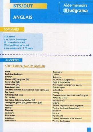 Anglais BTS/DUT