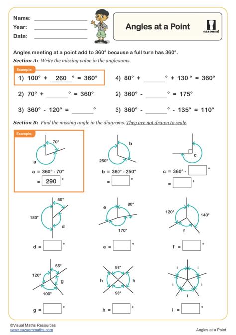 Angles Around A Point Worksheet