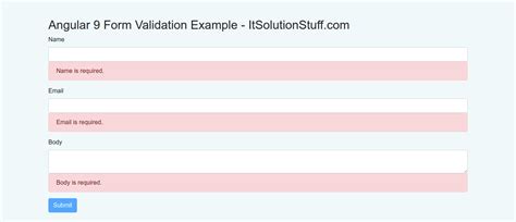 Angular 9 Form Validation Example