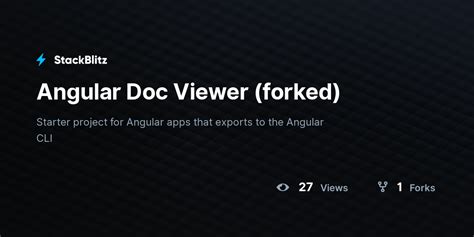 Angular Document Viewer Stackblitz Docs
