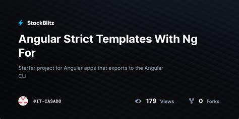 Angular Strict Template Example StackBlitz