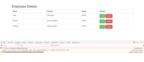 Angular errorForm submission canceled because the form is not connected Stack Overflow