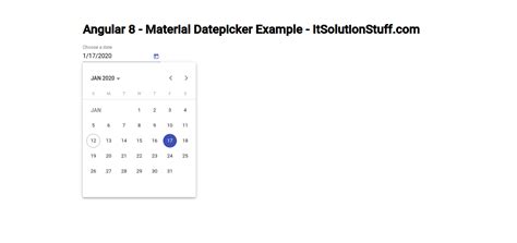 Angular material datepicker month and year only.  This behavior can be overridden by usi...