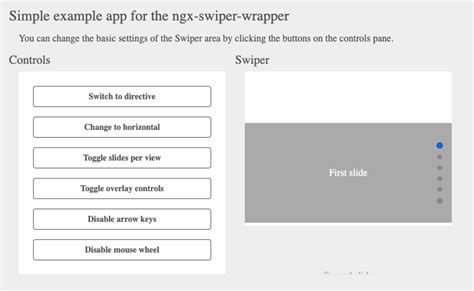 Angular swiper wrapper demo.  To use this library you should get familiar with the Swiper docume...