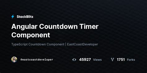 Angular typescript countdown. time++; Simple, easy and performance countdown for angular.  Jun 8, ...