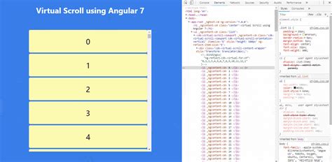 Angular virtual scroll.  That&rsquo;s where Virtual Scrolling A high perf...