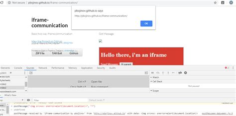 Angular2 iframe communication.  Please consult and adhere to the Code o...