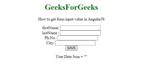 Angularjs get input value. copy (object) method.  Input names are case-sens...