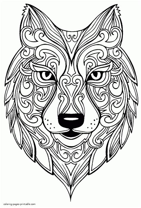 Animal Adult Coloring Pages Printable