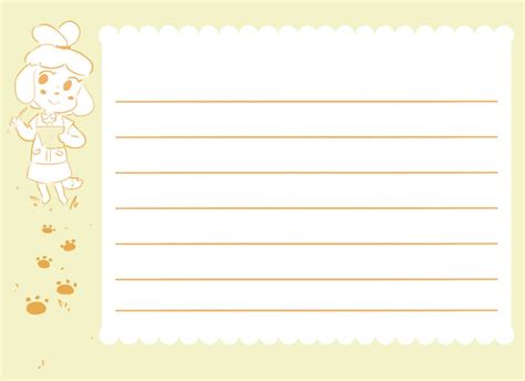 Animal Crossing Letter Template