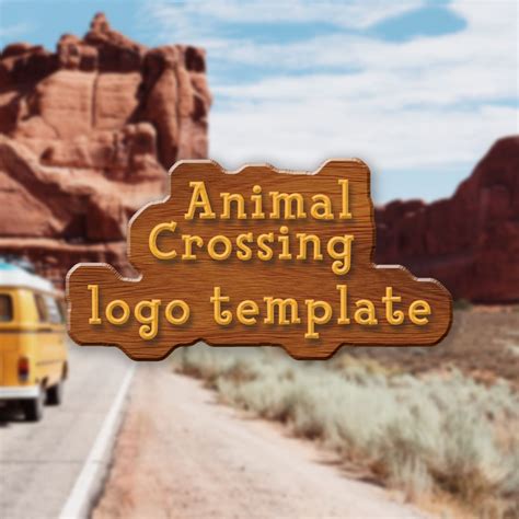 Animal Crossing Logo Template