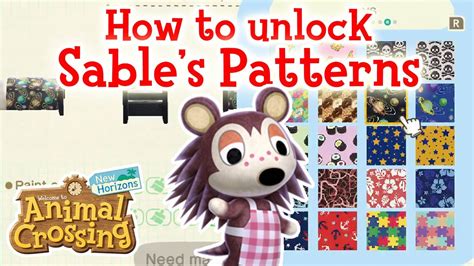 Animal Crossing New Horizons How to unlock patterns from Sable