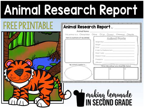 Animal Research Project Animal Report Printable AND Digital For Google