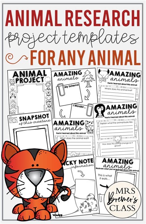 Animal Research Project Template For Kids
