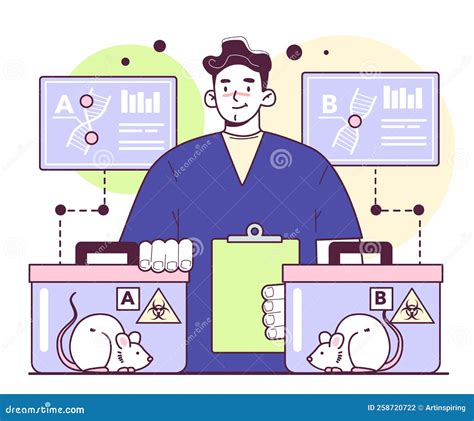 Animal Testing Concept. Engineering and Modification of Animals