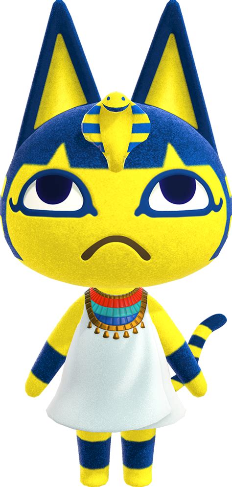 Animal crossing ankha. From Animal Crossing Pocket Camp Wiki. Jump to navigation Jump to search. Cat Ankha; Icon. Theme. Personality. Snooty Birthday. Sep. 22 Primary Reward Material. Wood: Favorite Furniture Gifts. Group 108 Favorite Clothing Gifts. Group 207 Release Date. Jan. 31, 2022 Ankha is a cat veiled in mystery... She may look young, but … 
