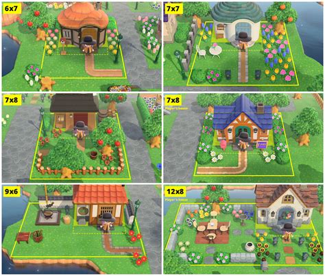 Animal crossing house yard ideas. To create this yard, start by laying down some path designs to mark out the area around your yard over to the side of your home. Then try adding some tree stumps and a little wooden fence running around the perimeter. And don’t forget to add a ton of mush lamps to generate that evening glow. 18. Clifftop Yard. 