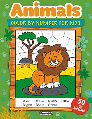 Read Online Animals Color By Number For Kids 50 Animals Including Farm Animals Jungle Animals Woodland Animals And Sea Animals Jumbo Coloring Activity Book For Kids Ages 48 Boys And Girls Fun Early Learning By Gameplay Publishing