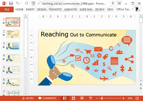 Animated Communication Powerpoint Templates Slidehunter Com