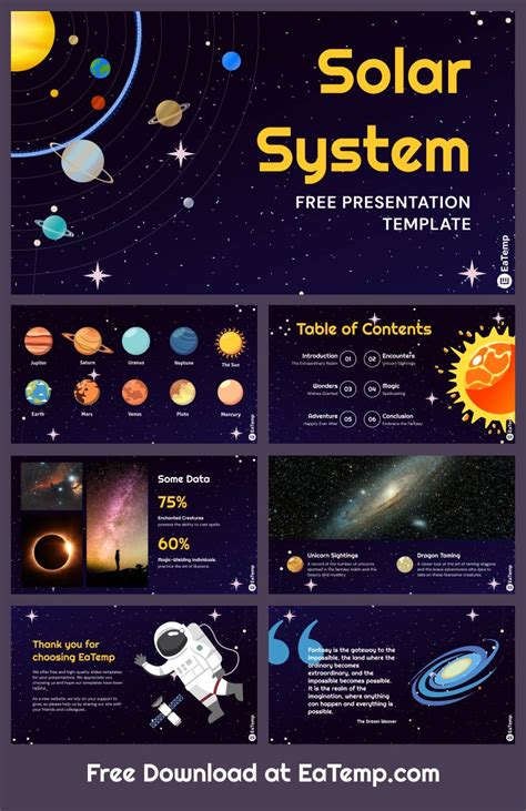 Animated Solar System Powerpoint Template For Science Astronomy Presentations