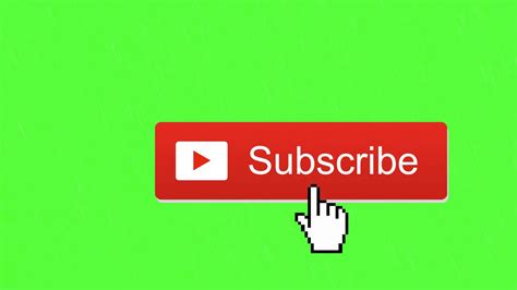 Animated Subscribe ButtonGreen Screen Footage YouTube