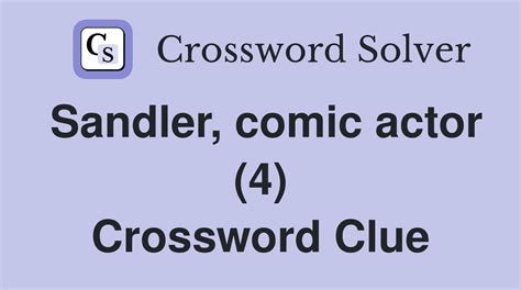 Animated comic and memorable actor - 1 answer Crossword Clues