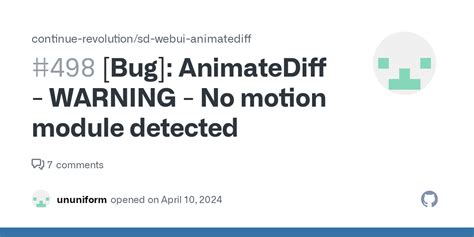 Animatediff no motion module detected. animatediff_logger import logger_animat...