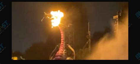 Animatronic dragon goes up in flames at Disneyland