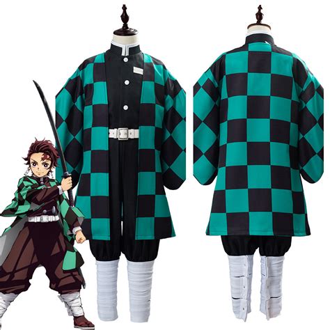 Anime Demon Slayer Kimetsu no Yaiba Kamado Tanjirou Uniform Outfit