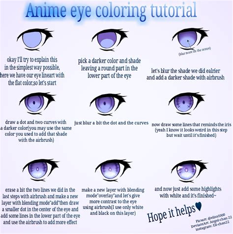 Anime Eye Coloring Tutorial Anime Coloring Pages