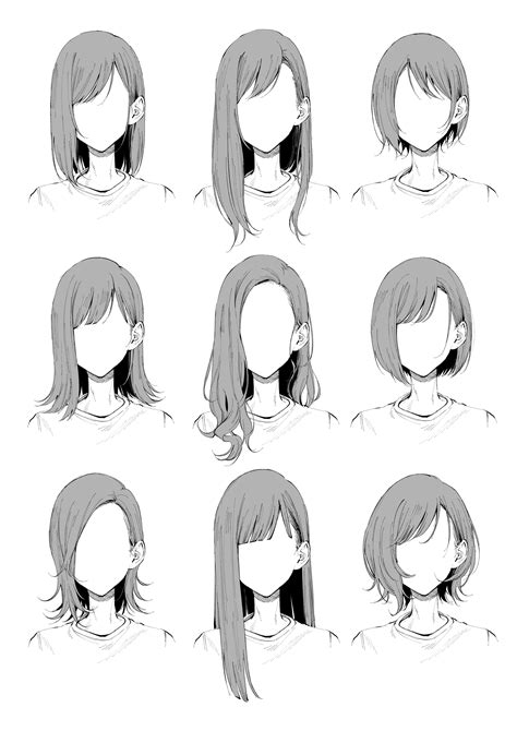 Anime Hair Template