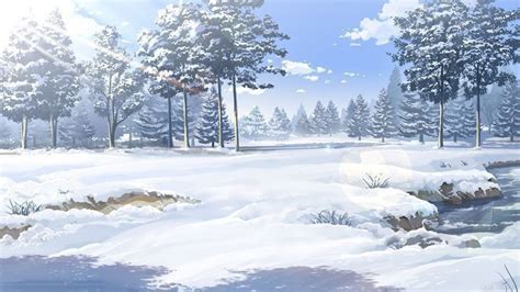 Anime Winter Snow Background Banner, Animation, Winter, Snow Background