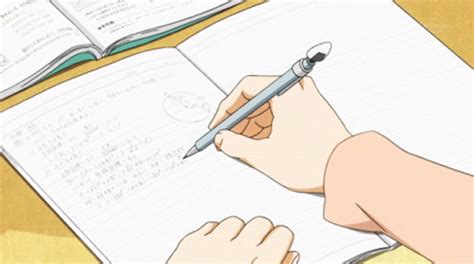 Anime Writing Down Notes GIF