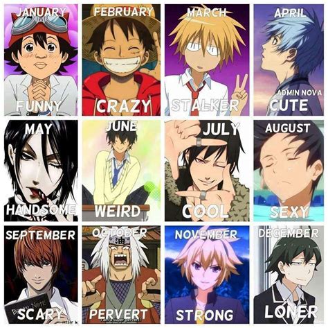 Anime birthday month Horoscope animé, Otaku anime, Zodiaque anime