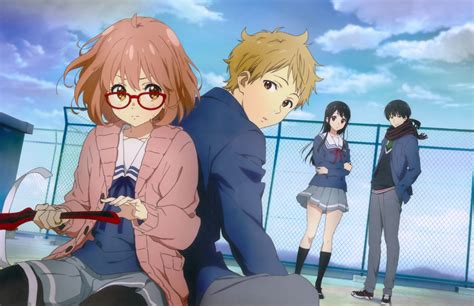 Anime kyoukai kanata. Beyond the Boundary: With Kenichiro Ohashi, Risa Taneda, Minori Chihara, Monica Rial. High school student Mirai finds that her schoolmate Akihito is an immortal being and half a spirit. When Akihito learns that Mirai is a spirit world warrior their lives become intertwined. 