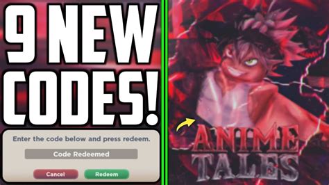 ALL NEW *SECRET* UPDATE CODES in ANIME TALES CODES (Roblox Anime Tales Codes) In this anime tales codes video I redeemed all the codes!I hope you enjoyed thi.... Anime tales codes